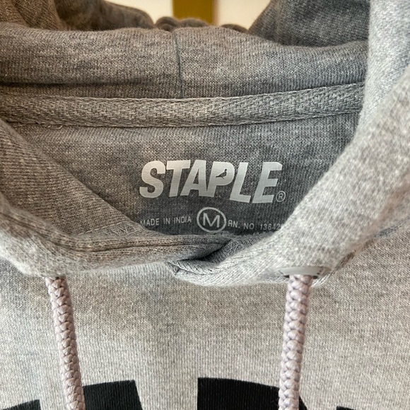Gray Staple Collegiate Hoodie, Medium - Picture 3 of 4